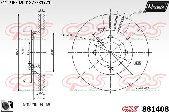 Maxtech 855085 - Discofreno autozon.pro