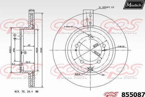 Maxtech 855087.0000 - Discofreno autozon.pro