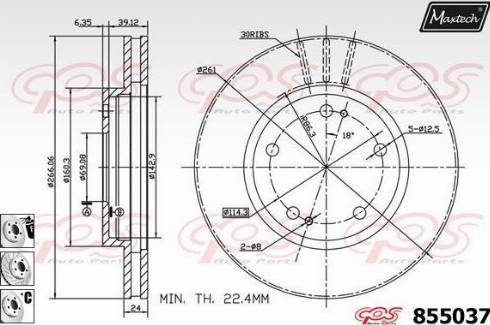 Maxtech 855037.6880 - Discofreno autozon.pro