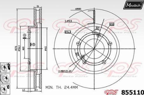 Maxtech 855110.6980 - Discofreno autozon.pro