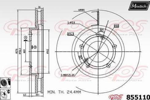 Maxtech 855110.6060 - Discofreno autozon.pro