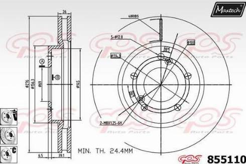 Maxtech 855110.6880 - Discofreno autozon.pro