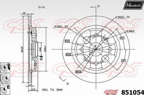 Maxtech 851054.6980 - Discofreno autozon.pro