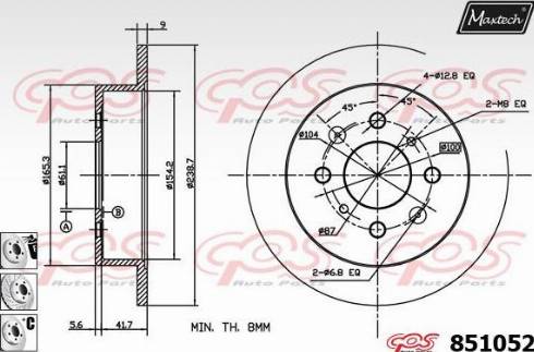 Maxtech 851052.6880 - Discofreno autozon.pro