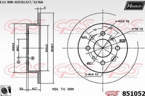 Maxtech 851052.0060 - Discofreno autozon.pro