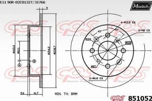 Maxtech 851052.0000 - Discofreno autozon.pro