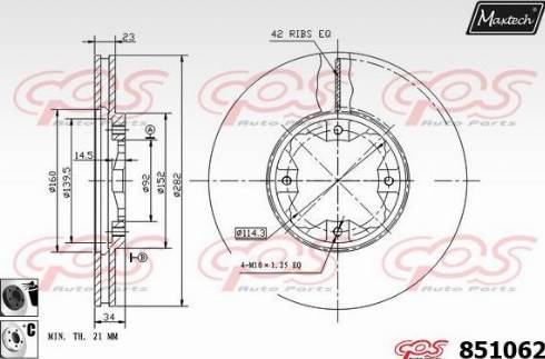 Maxtech 851062.6060 - Discofreno autozon.pro