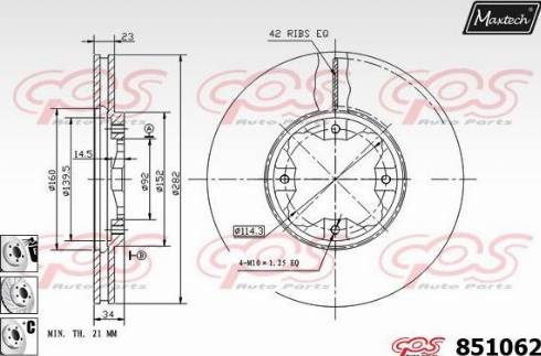 Maxtech 851062.6880 - Discofreno autozon.pro