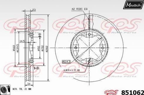 Maxtech 851062.0060 - Discofreno autozon.pro