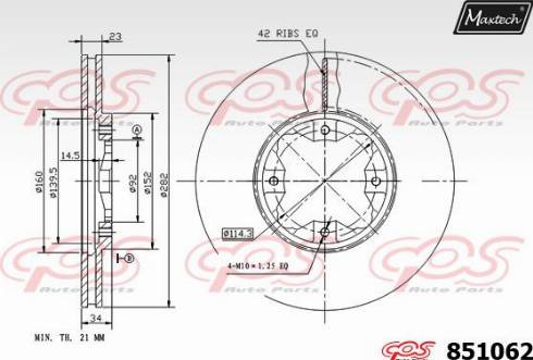 Maxtech 851062.0000 - Discofreno autozon.pro