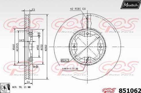 Maxtech 851062.0080 - Discofreno autozon.pro