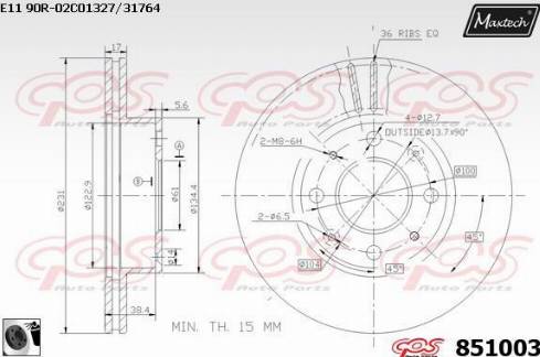 Maxtech 851003.0060 - Discofreno autozon.pro