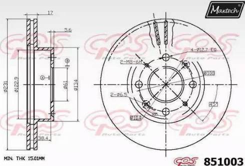 Maxtech 851003.0000 - Discofreno autozon.pro