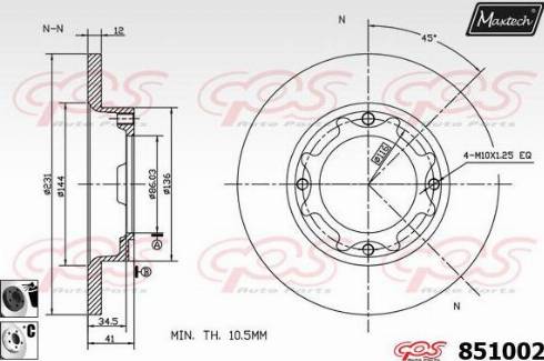 Maxtech 851002.6060 - Discofreno autozon.pro