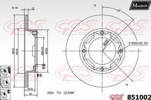 Maxtech 851002.6880 - Discofreno autozon.pro