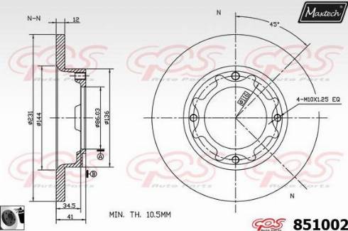 Maxtech 851002.0060 - Discofreno autozon.pro