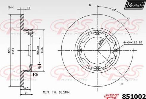 Maxtech 851002.0000 - Discofreno autozon.pro