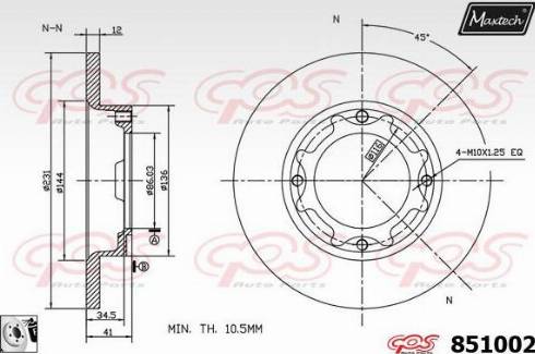 Maxtech 851002.0080 - Discofreno autozon.pro