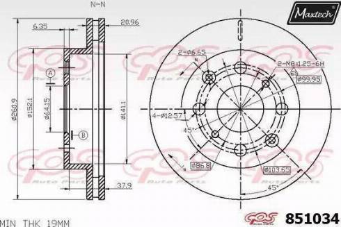 Maxtech 851034.0000 - Discofreno autozon.pro