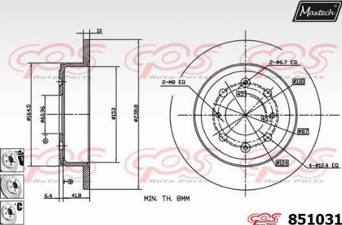 Maxtech 851031.6880 - Discofreno autozon.pro