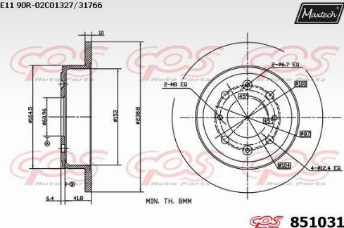 Maxtech 851031.0000 - Discofreno autozon.pro