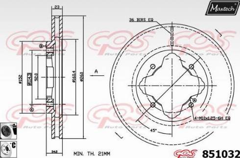 Maxtech 851032.6060 - Discofreno autozon.pro