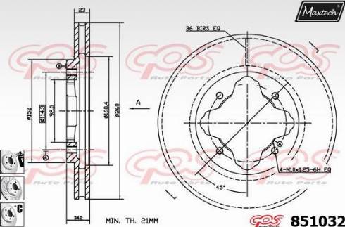 Maxtech 851032.6880 - Discofreno autozon.pro