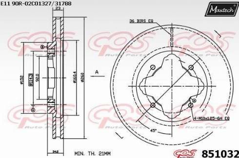 Maxtech 851032.0000 - Discofreno autozon.pro