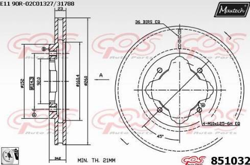 Maxtech 851032.0080 - Discofreno autozon.pro