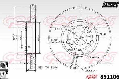 Maxtech 851106.6060 - Discofreno autozon.pro