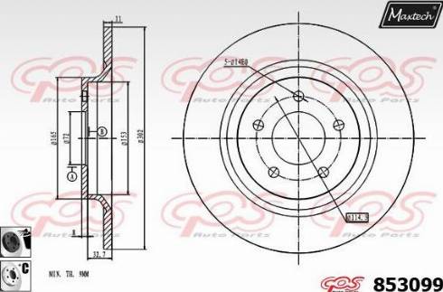 Maxtech 853099.6060 - Discofreno autozon.pro