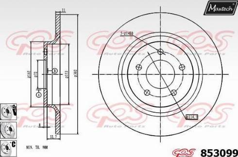 Maxtech 853099.6880 - Discofreno autozon.pro