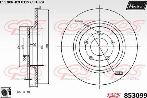 Maxtech 853099.0060 - Discofreno autozon.pro