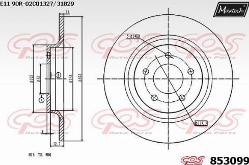 Maxtech 853099.0000 - Discofreno autozon.pro