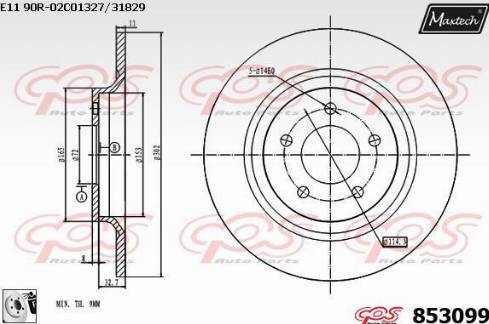 Maxtech 853099.0080 - Discofreno autozon.pro