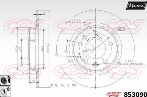 Maxtech 853090.6060 - Discofreno autozon.pro