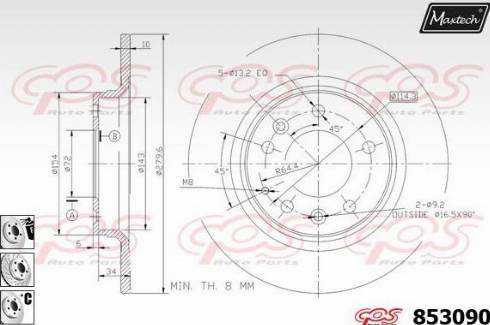 Maxtech 853090.6880 - Discofreno autozon.pro