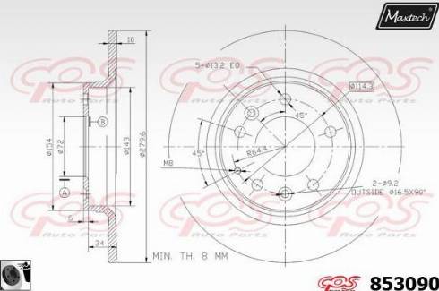 Maxtech 853090.0060 - Discofreno autozon.pro