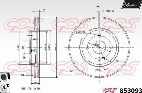 Maxtech 853093.6060 - Discofreno autozon.pro