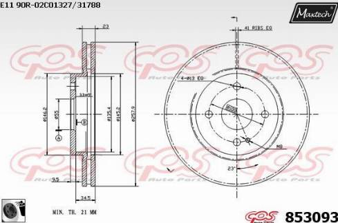 Maxtech 853093.0060 - Discofreno autozon.pro