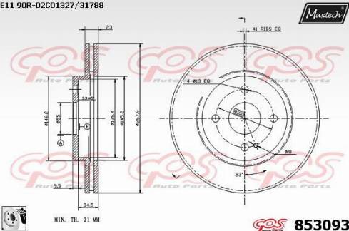 Maxtech 853093.0080 - Discofreno autozon.pro