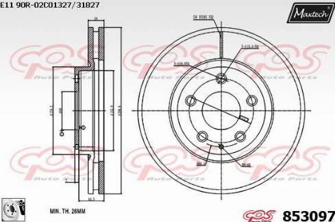 Maxtech 853097.0080 - Discofreno autozon.pro