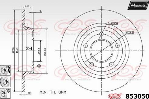 Maxtech 853050.6980 - Discofreno autozon.pro