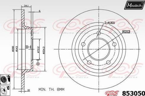 Maxtech 853050.6060 - Discofreno autozon.pro