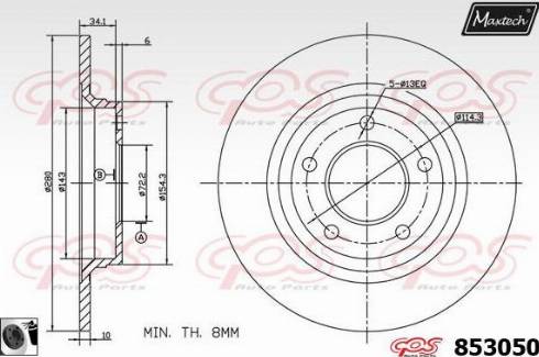 Maxtech 853050.0060 - Discofreno autozon.pro