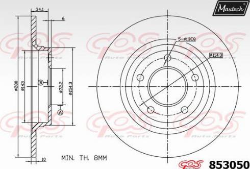 Maxtech 853050.0000 - Discofreno autozon.pro