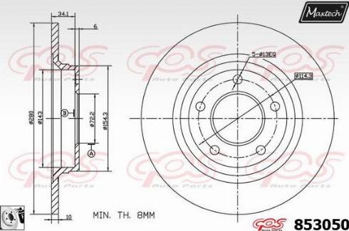 Maxtech 853050.0080 - Discofreno autozon.pro