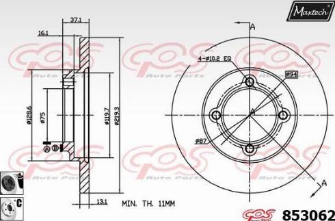 Maxtech 853062.6060 - Discofreno autozon.pro