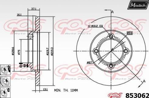 Maxtech 853062.6880 - Discofreno autozon.pro