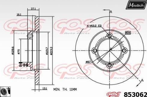 Maxtech 853062.0060 - Discofreno autozon.pro